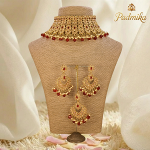 Padma Royal Choker with maroon beads